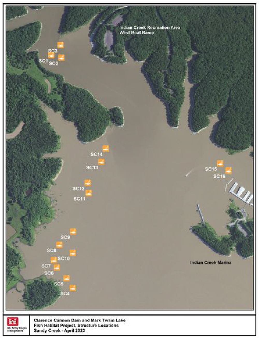 Mark Twain Lake Fish Habitat Maps | ExploreMarkTwainLake.com